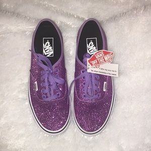 purple sparkle vans